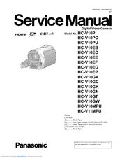 Panasonic HC-V10GW Service Manual