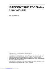 ATI Technologies RADEON 9200 FSC Series User Manual