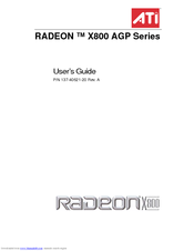 ATI Technologies RADEON X800 AGP Series User Manual