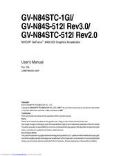 Gigabyte GV-N84STC-512I Rev2.0 User Manual