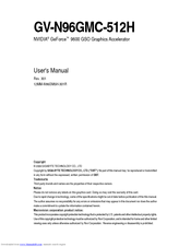 Gigabyte GV-N96GMC-512H User Manual