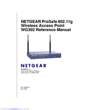 Netgear WG302v1 - ProSafe 802.11g Wireless Access Point Reference Manual