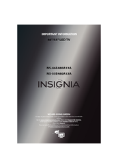 Insignia NS-55E480A13A Important Information Manual