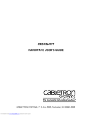 Cabletron Systems CRBRIM-W/T Hardware User's Manual