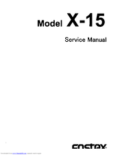 Fostex X-15 Multitracker Service Manual