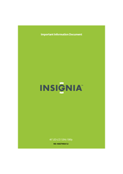 Insignia NS-46E790A12 Important Information Manual