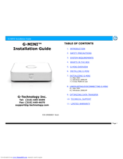 G-Technology G-Mini Install Manual