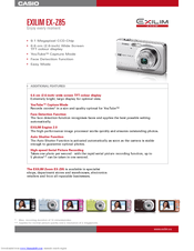 Casio EX Z85 - EXILIM ZOOM Digital Camera Features