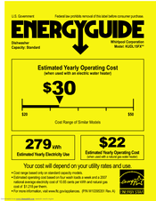 Whirlpool KUDP02FRBT Energy Manual