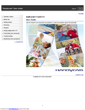 Sony HDR-GW77V User Manual