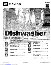 Maytag MDB7601AWB - Jetclean II Dishwasher Use & Care Manual