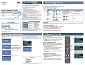 Sony Bravia KDL-52WL130W Quick Setup Manual