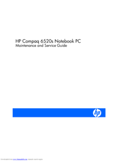 HP 6520s - Notebook PC Maintenance And Service Manual