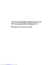 Compaq 6535b - Notebook PC Maintenance And Service Manual