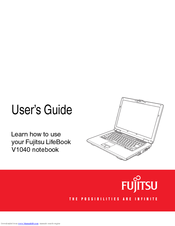 Fujitsu V1040 - LifeBook - Core 2 Duo 2.4 GHz User Manual