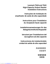 Lexmark 20T3600 - T 620 B/W Laser Printer Installation Instructions Manual