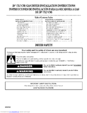 Whirlpool WGD5800S Installation Instructions Manual