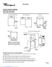 Whirlpool WGD7800X Installation Requirements