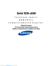 Samsung SCH U540 - Cell Phone - Verizon Wireless Manual Del Usuario