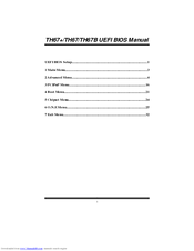 Biostar TH67B Bios Setup Manual