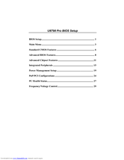 Biostar U8798 Pro Bios Setup Manual
