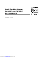 Intel D850MD - Desktop Board Motherboard Product Manual