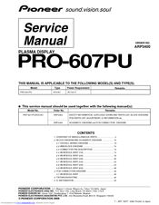 Pioneer PRO-607PU Service Manual