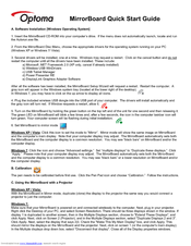 Optoma MirrorBoard Q300 Quick Start Manual