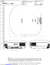 Sony VPL-PRO1 Dimensional Drawing