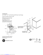 GE Profile PGB910SET Dimensions And Installation Information