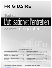 Frigidaire Gallery FGHG2344M P L'utilisation Et L'entretien