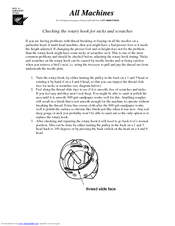 Brother BES-1240BC Rotary Hook Instructions