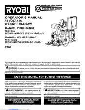 Ryobi P580 Operator's Manual