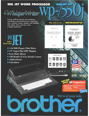 Brother WhisperWriter WP-7550J Specifications