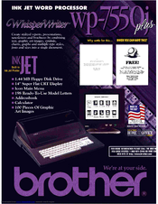 Brother WhisperWriter WP-7550J PLUS Specifications