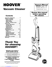 Hoover UH20060 Owner's Manual