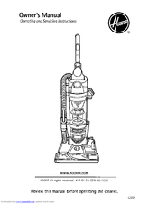 Hoover UH70035B - WindTunnel Cyclonic Upright Vacuum Owner's Manual