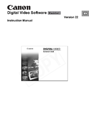 Canon DC22 - 2.2MP DVD Camcorder Instruction Manual