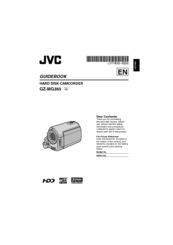 JVC GZ-MG365B - Everio Camcorder - 680 KP Manual Book