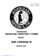 Hoshizaki KM-1300SAF-R Parts List