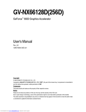 Gigabyte GV-NX66128D User Manual