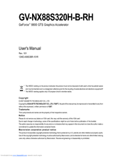 Gigabyte GV-NX88S320H-B-RH User Manual