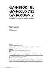 Gigabyte GV-R455OC-1GI User Manual
