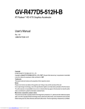 Gigabyte GV-R477D5-512H-B User Manual