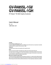 Gigabyte GV-R485SL-1GH User Manual