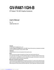 Gigabyte GV-R487-1GH-B User Manual