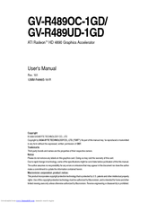 Gigabyte GV-R489OC-1GD User Manual