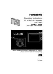 Panasonic DMC ZR1R - Lumix Digital Camera Operating Instructions Manual