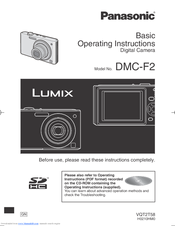Panasonic DMC-F2K Basic Operating Instructions Manual