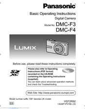 Panasonic DMC-F3K Basic Operating Instructions Manual